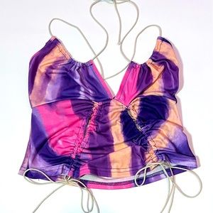 tie dye tie up top